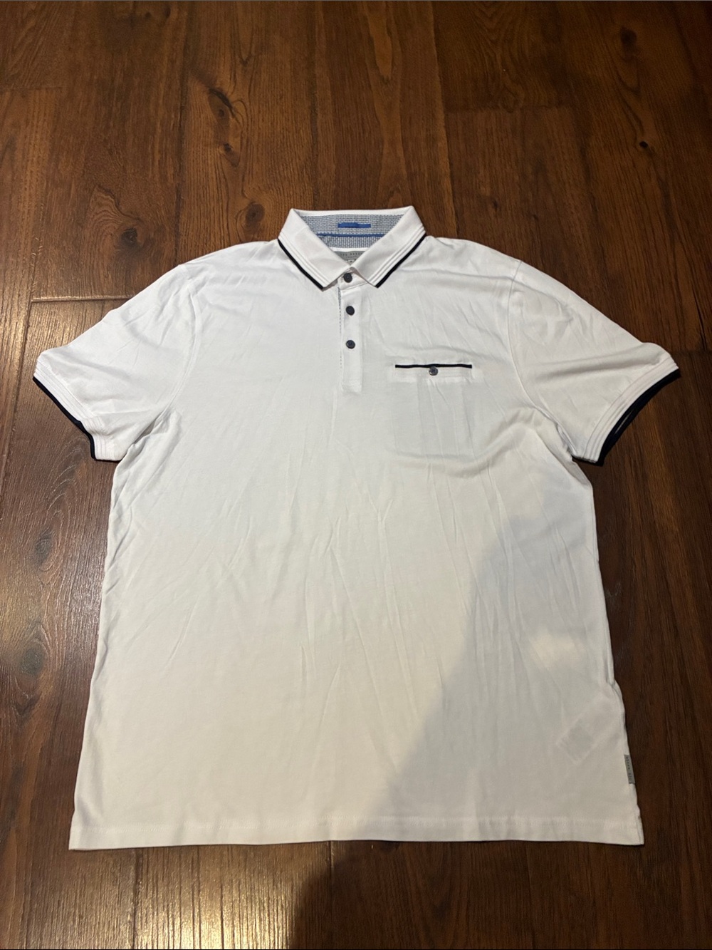 Ted Baker White Polo with Navy Trim